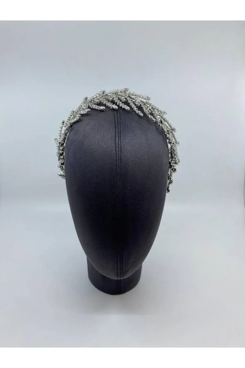 Helenistik Pırlanta Işıltılı Gelin Tacı - Mediha Cambaz Bridal