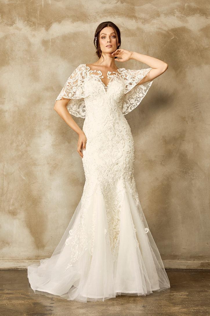 Innocent Dantel Kalp Yaka Balık Gelinlik - Mediha Cambaz Bridal