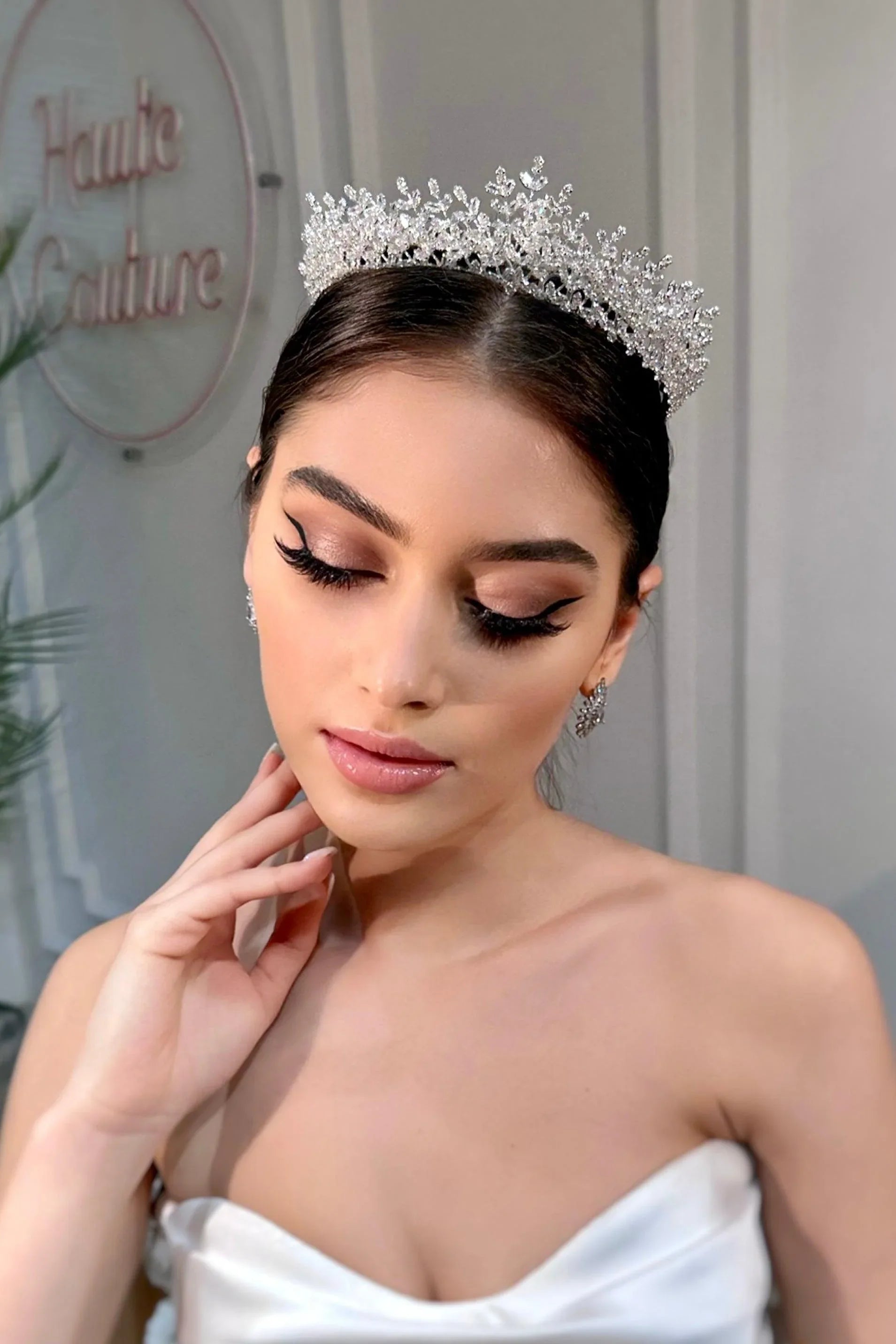 Jiri Zirkon Taşlı Gelin Tacı - Mediha Cambaz Bridal