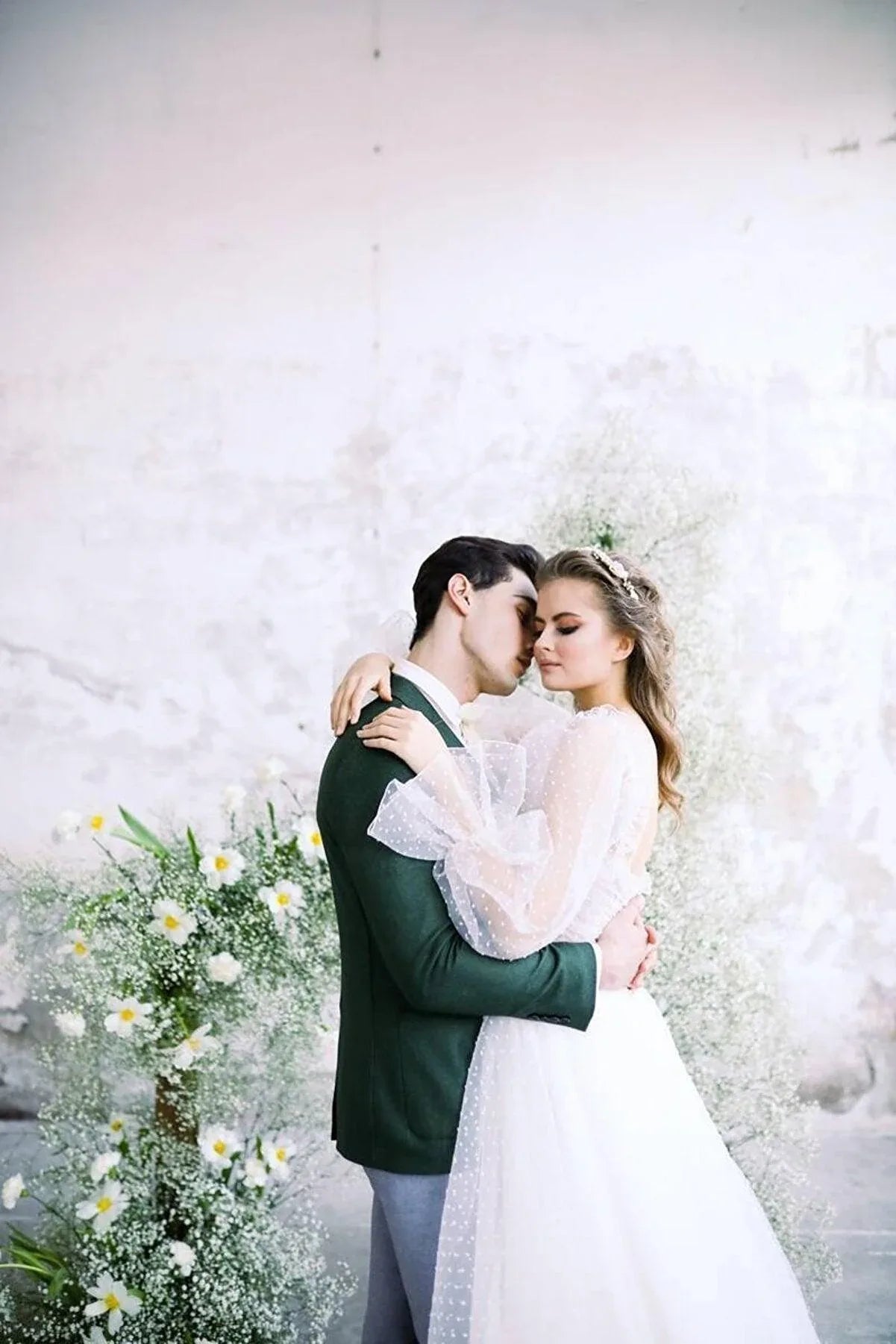 Karen Puan Drapeli Balon Kol A Kesim Gelinlik - Mediha Cambaz Bridal