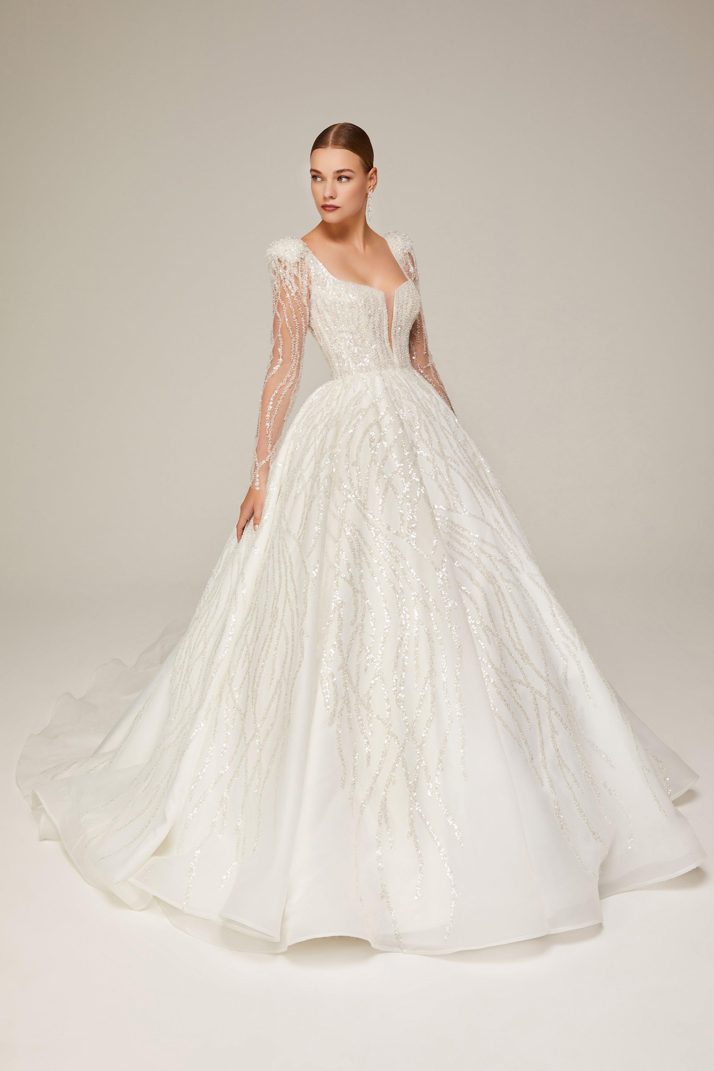 Sequin Model Princess – Larissa Bursa Dress Lace Cambaz Bridal | Wedding Mediha Dress Cambaz Mediha Wedding