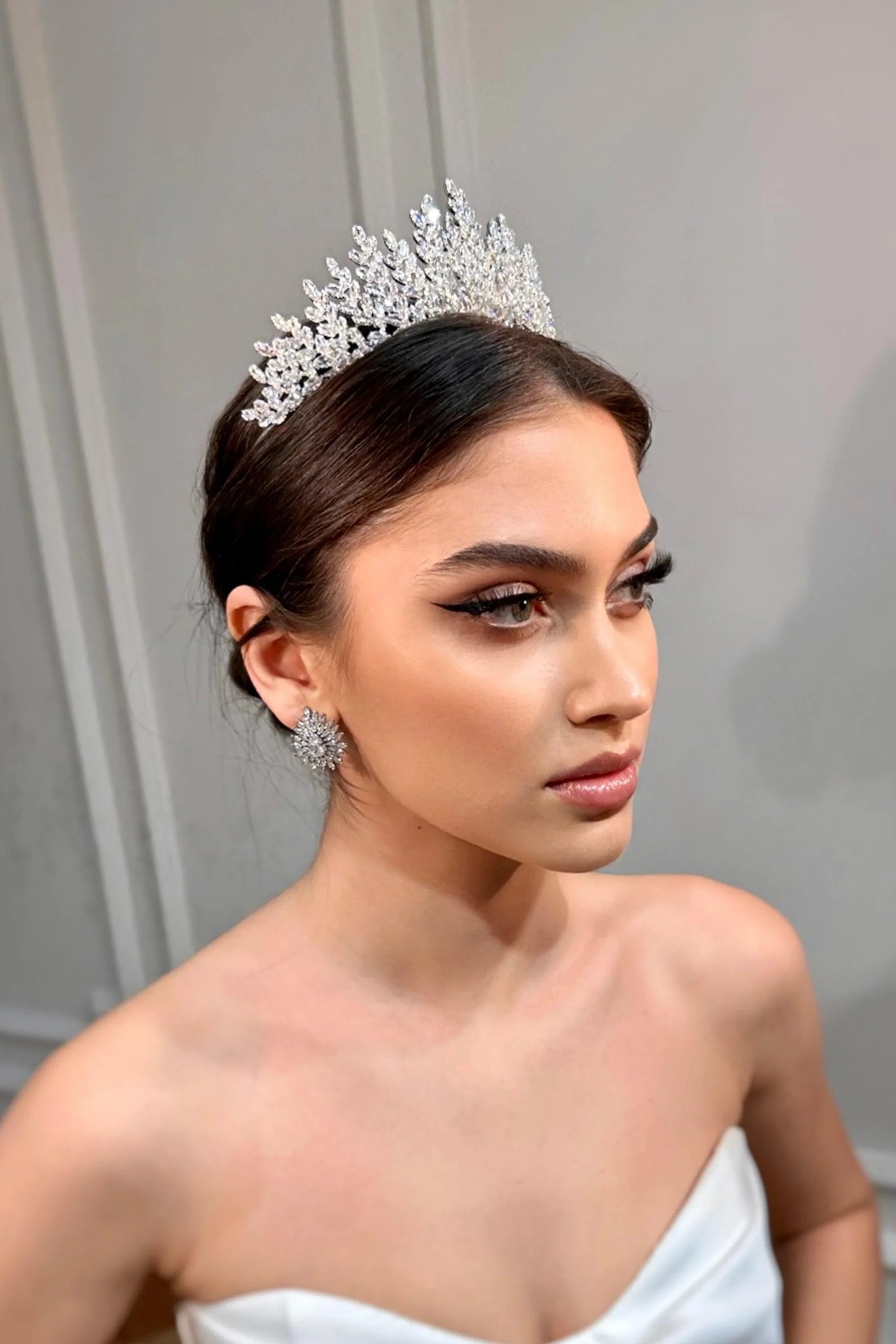 Lavin Zirkon Taşlı Gelin Tacı - Mediha Cambaz Bridal