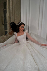 Liona Çizgisel Dantel Prenses Model Gelinlik - Mediha Cambaz Bridal