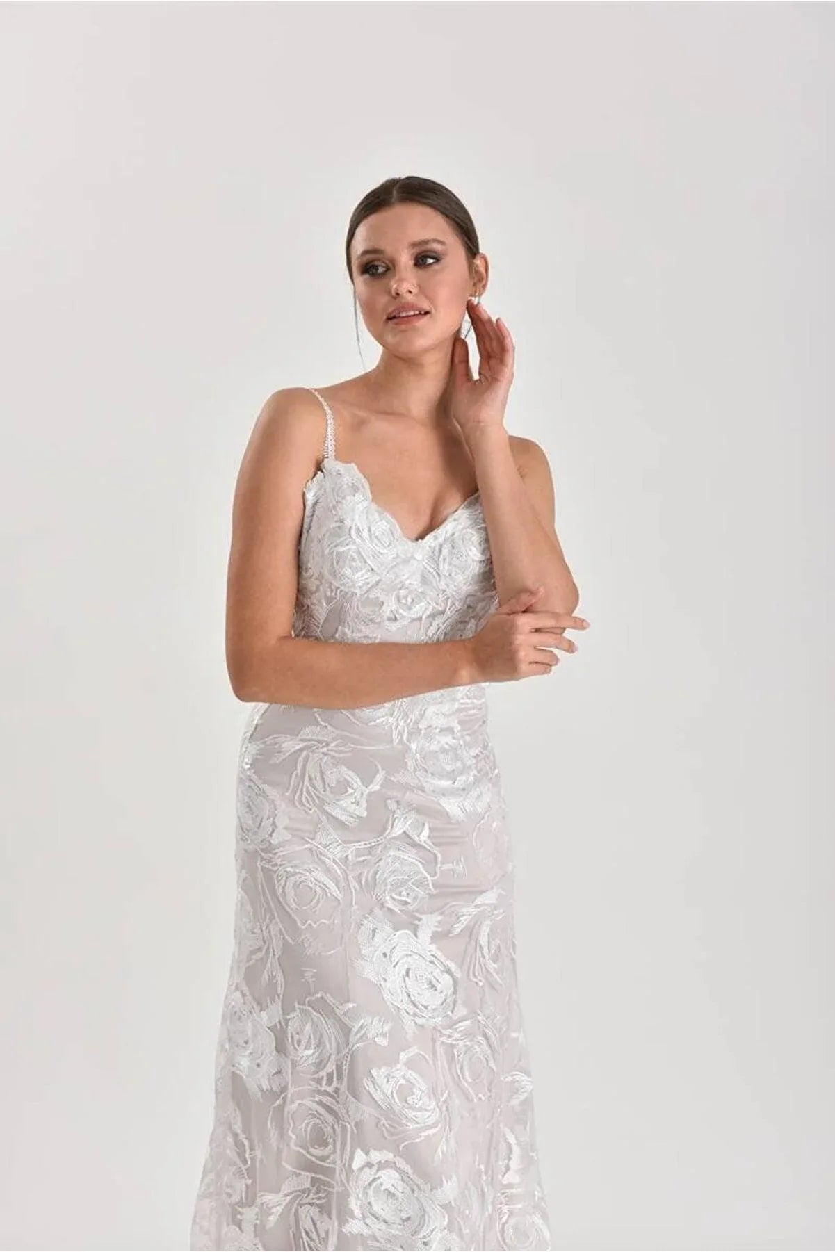Loves Lace Rose Çiçekli Dantel Balık Gelinlik - Mediha Cambaz Bridal