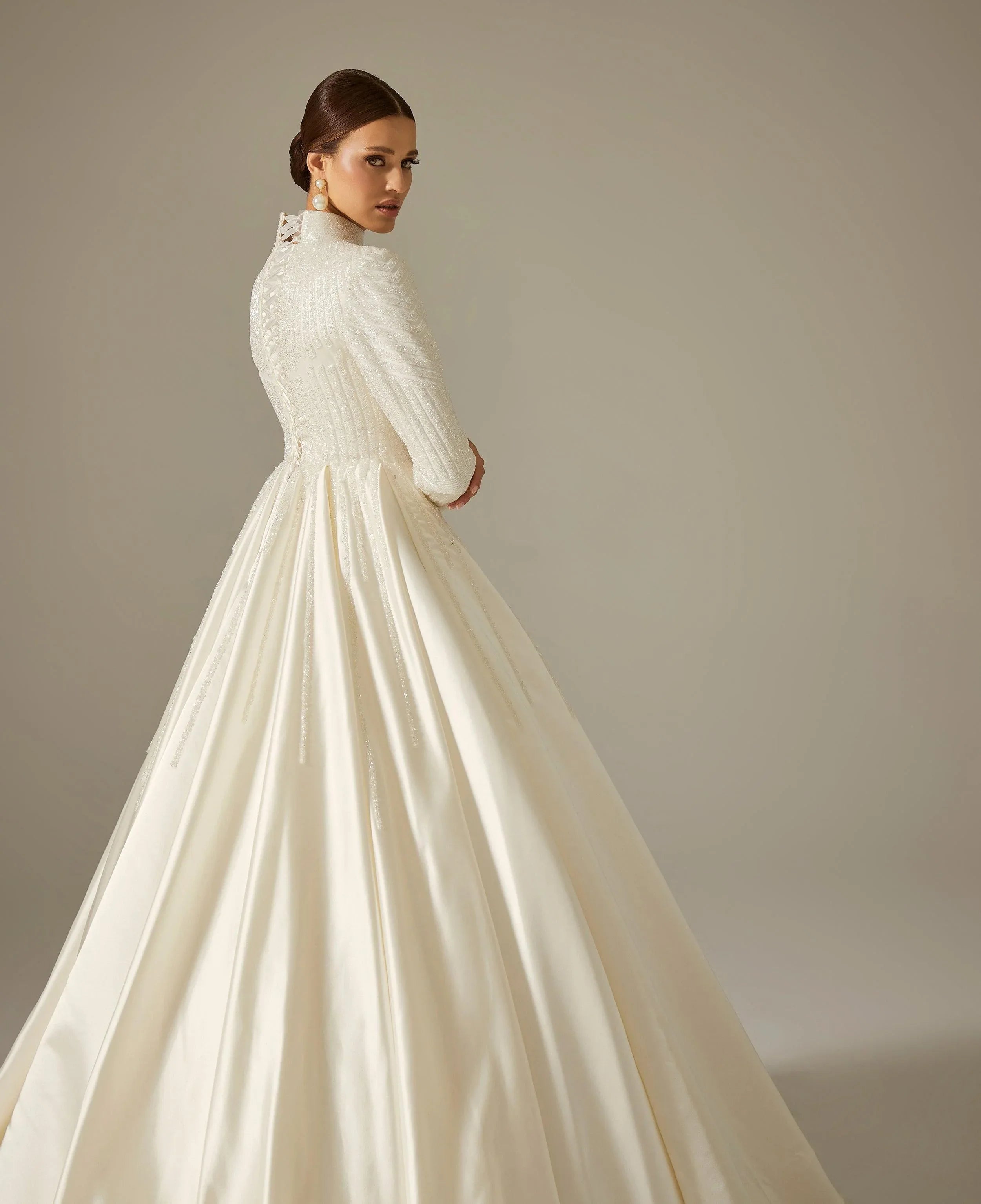 Max Dantel Tesettür Prenses Model Gelinlik - Mediha Cambaz Bridal