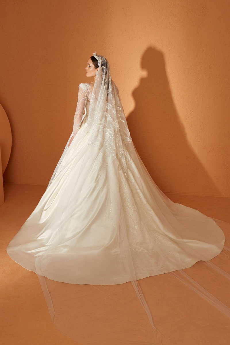 Molly 22 Işıltılı Dantel Prenses Model Gelinlik - Mediha Cambaz Bridal