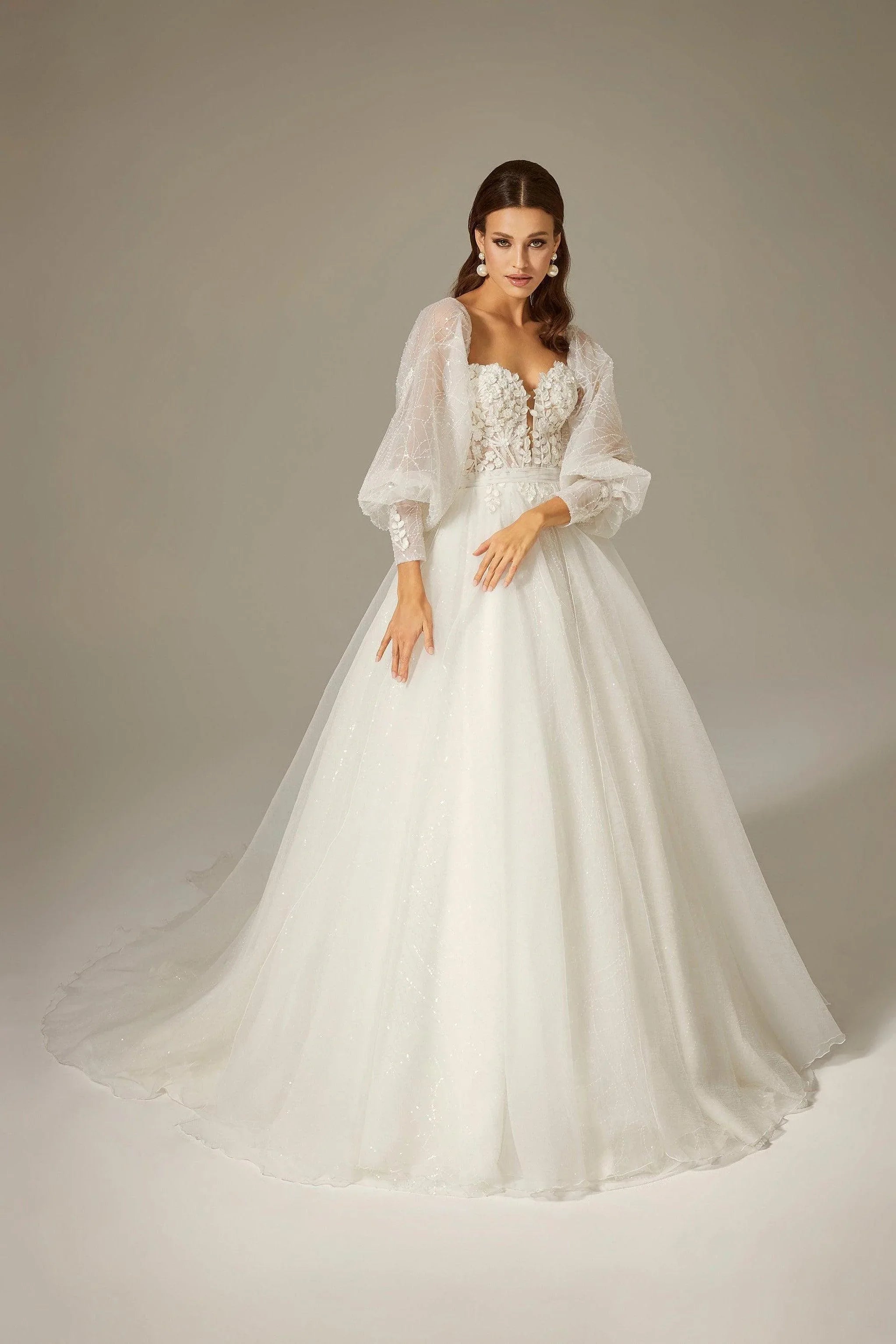 Oly Balon Kol Bohem A Kesim Gelinlik - Mediha Cambaz Bridal