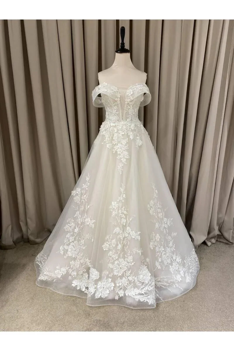 Pinknest Üç Boyutlu Dantel A Kesim Gelinlik - Mediha Cambaz Bridal