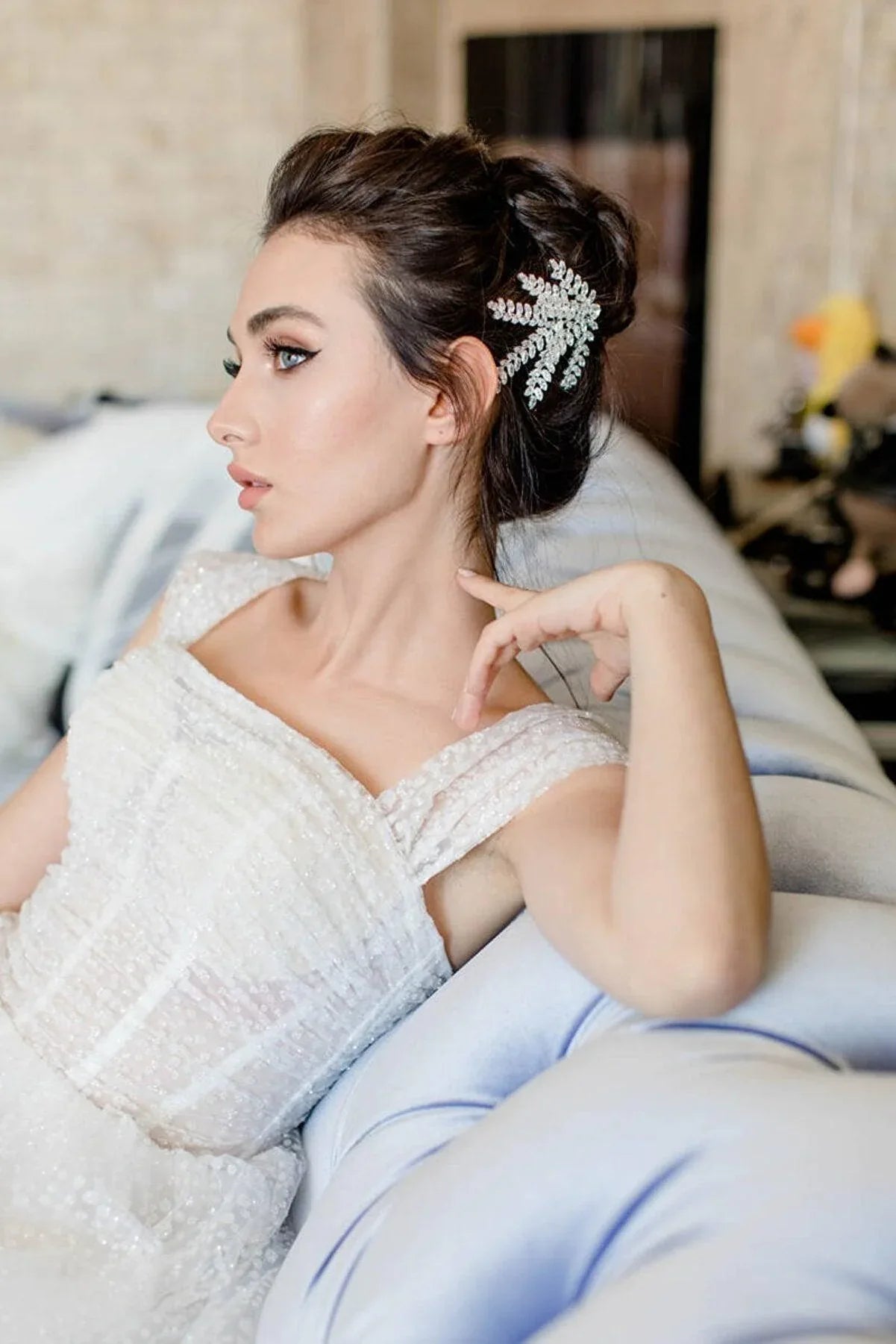 Puantiye Tül Evden Çıkış After Party Elbise - Mediha Cambaz Bridal