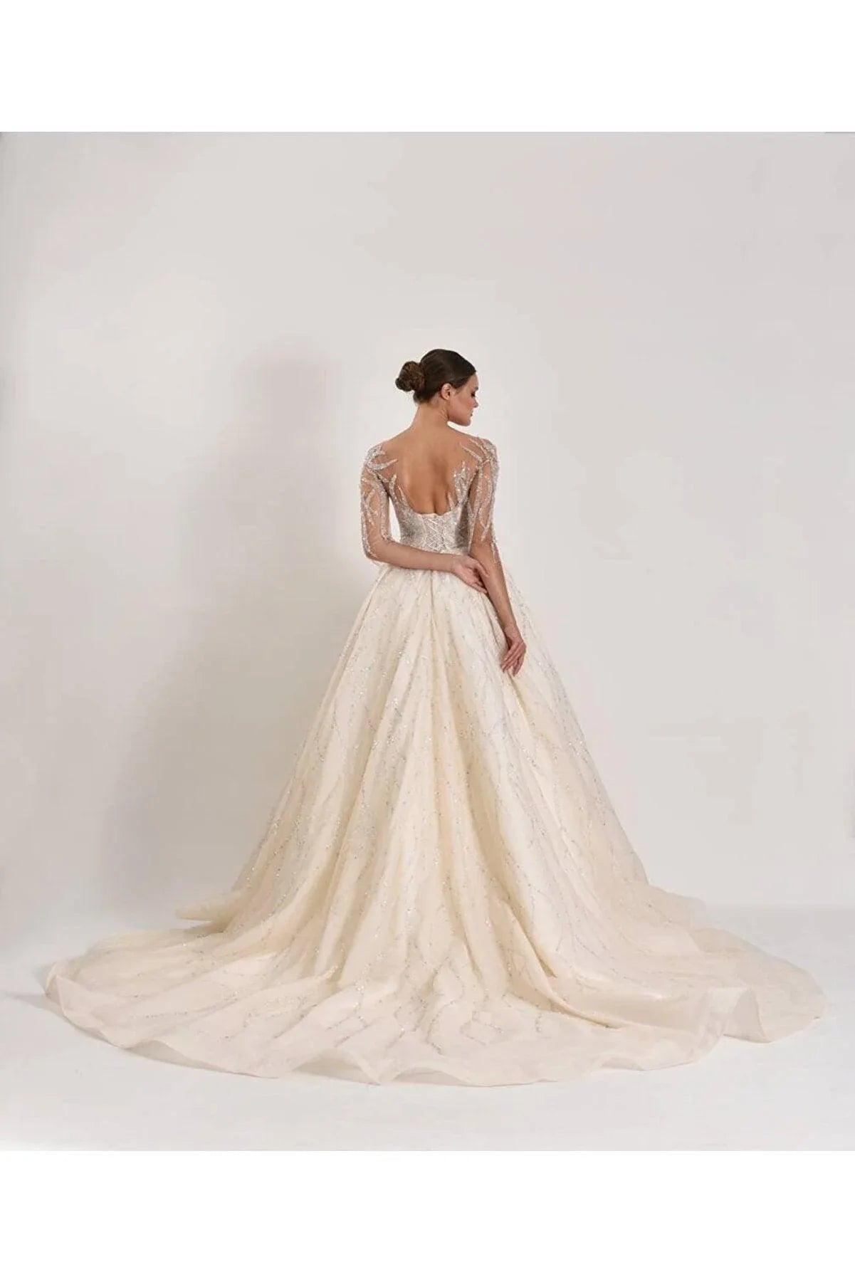 Queen2 Dubai Stili Dantel Prenses Model Gelinlik - Mediha Cambaz Bridal