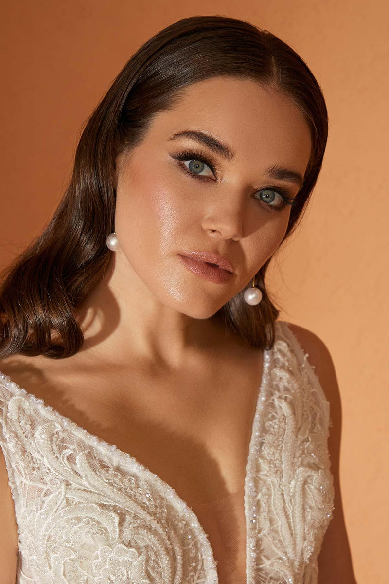 Sarah Işıltılı Dantel Prenses Model Gelinlik - Mediha Cambaz Bridal