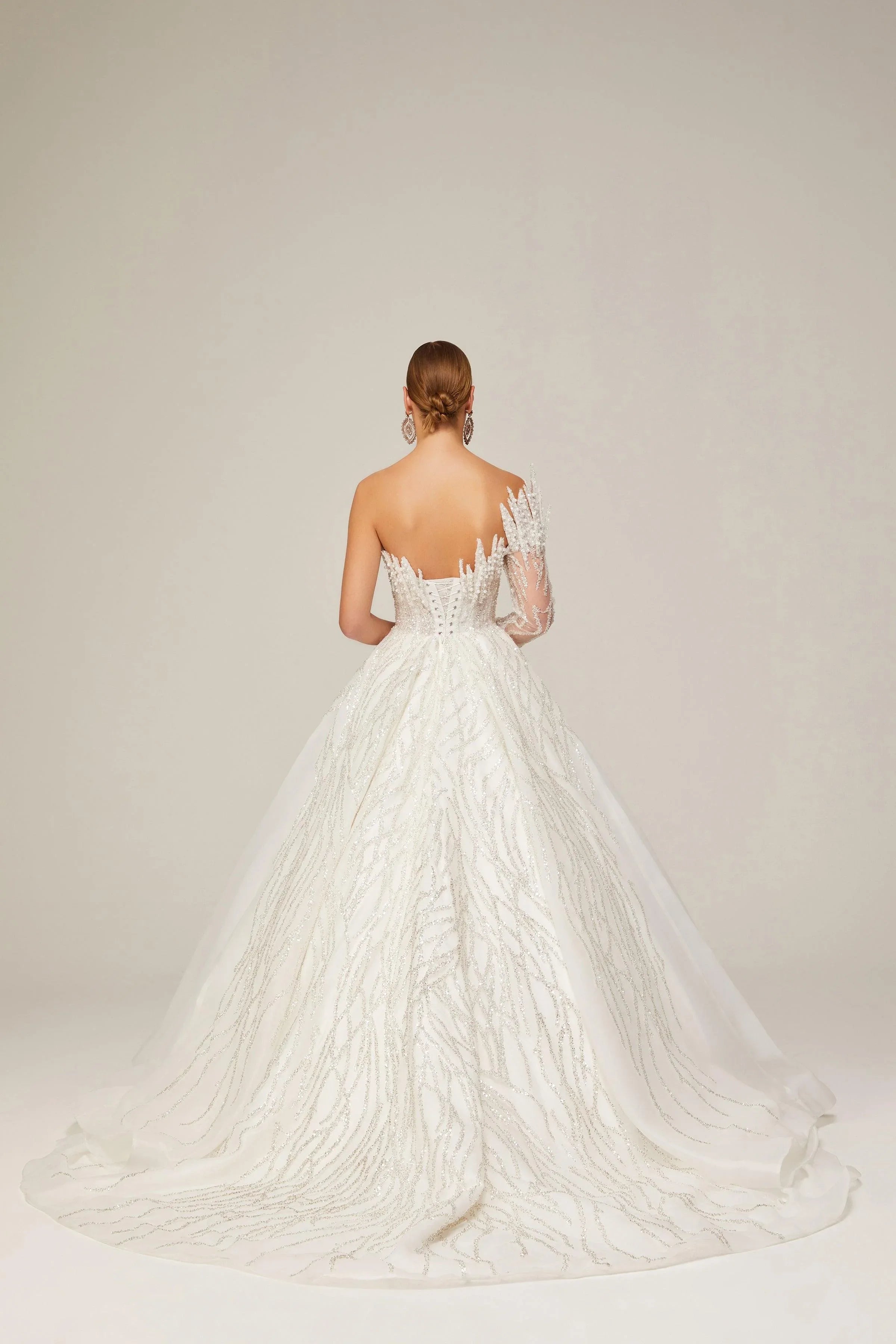 Tereza İncili Dantel Prenses Model Gelinlik - Mediha Cambaz Bridal
