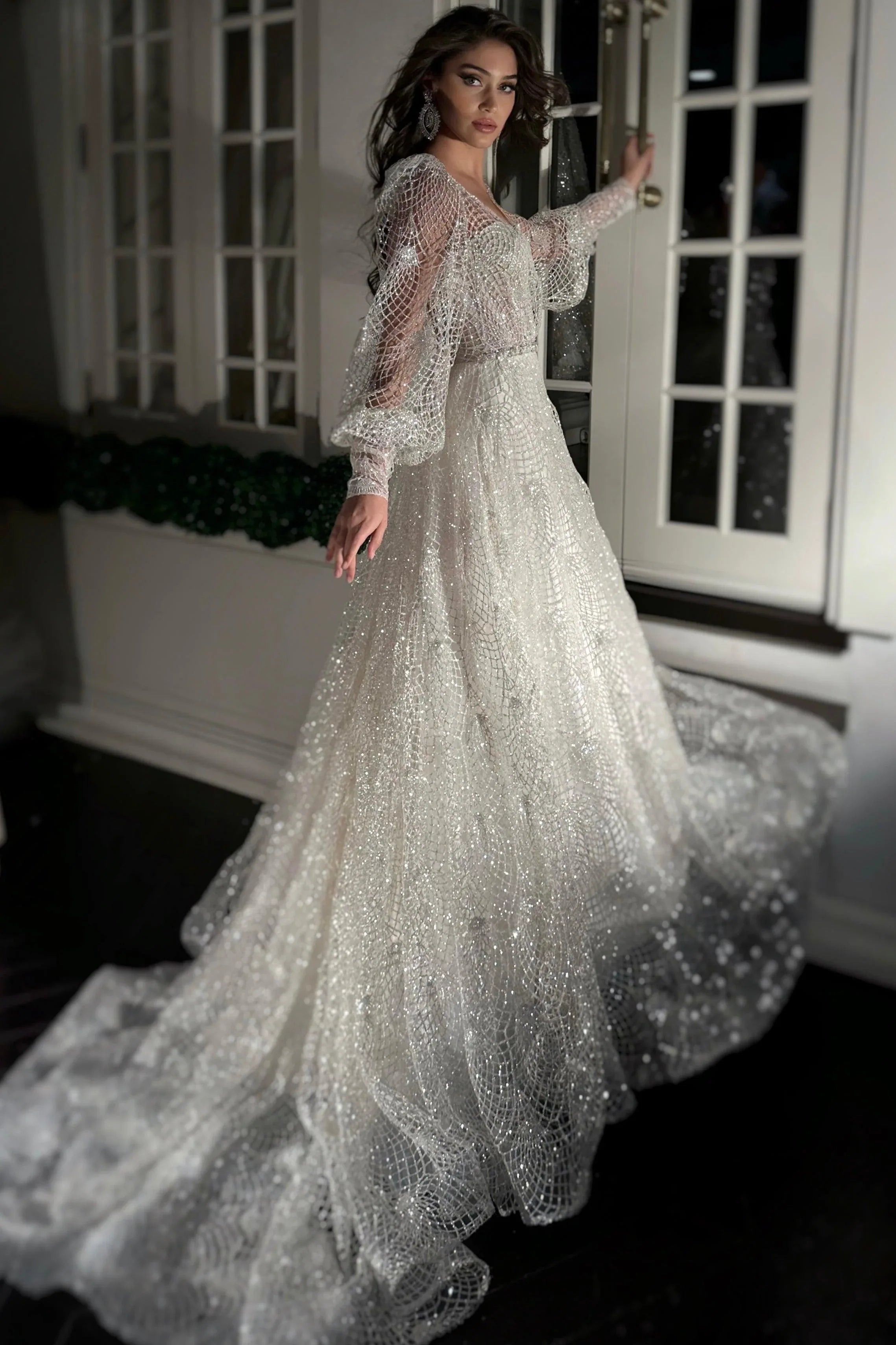 Valentina Simli Dantel A Kesim Gelinlik - Mediha Cambaz Bridal