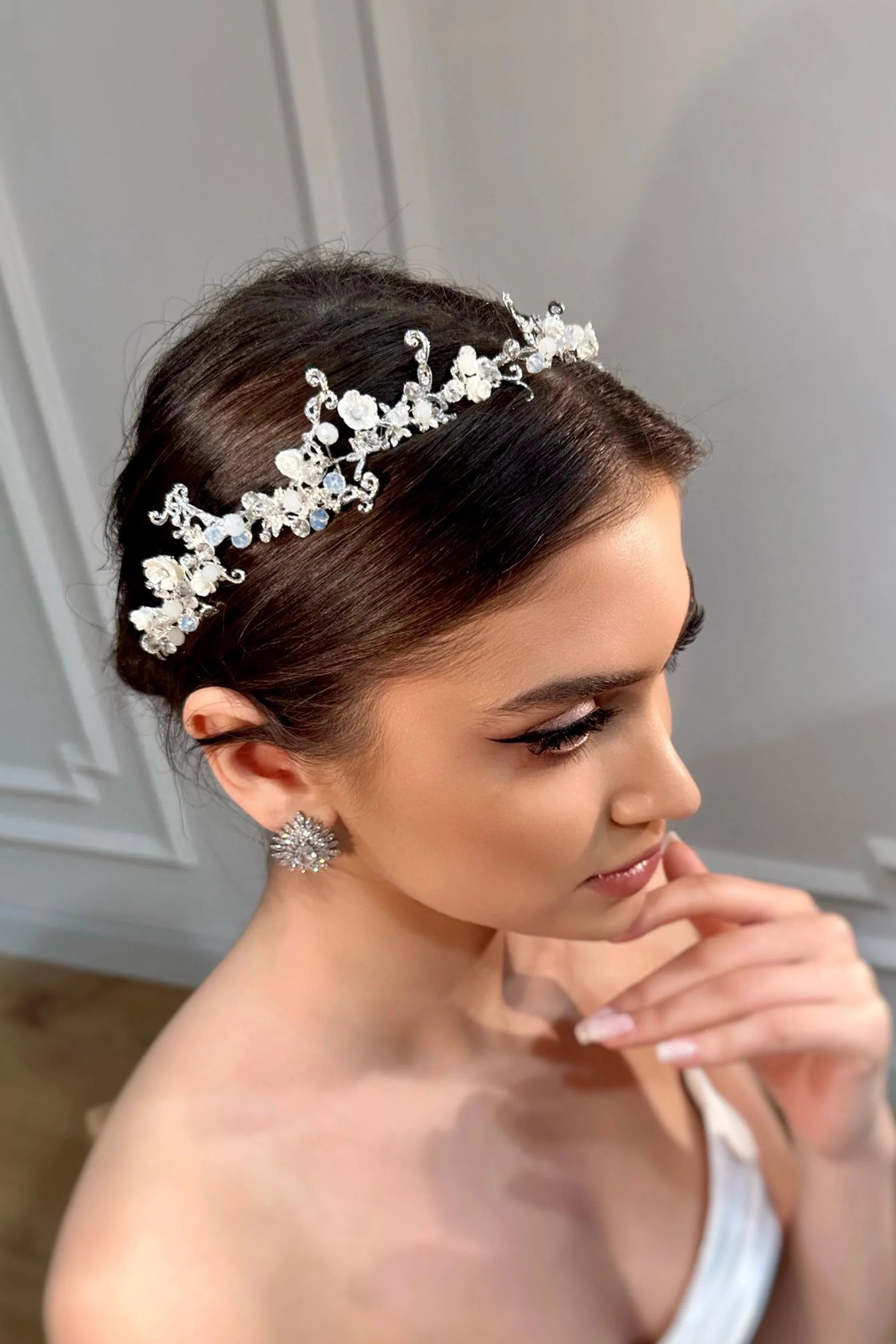 Vera Zirkon Taşlı Gelin Saç Aksesuarı - Mediha Cambaz Bridal