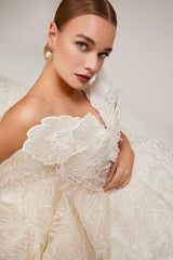 Wendy Yaprak Güpürlü Prenses Model Gelinlik - Mediha Cambaz Bridal