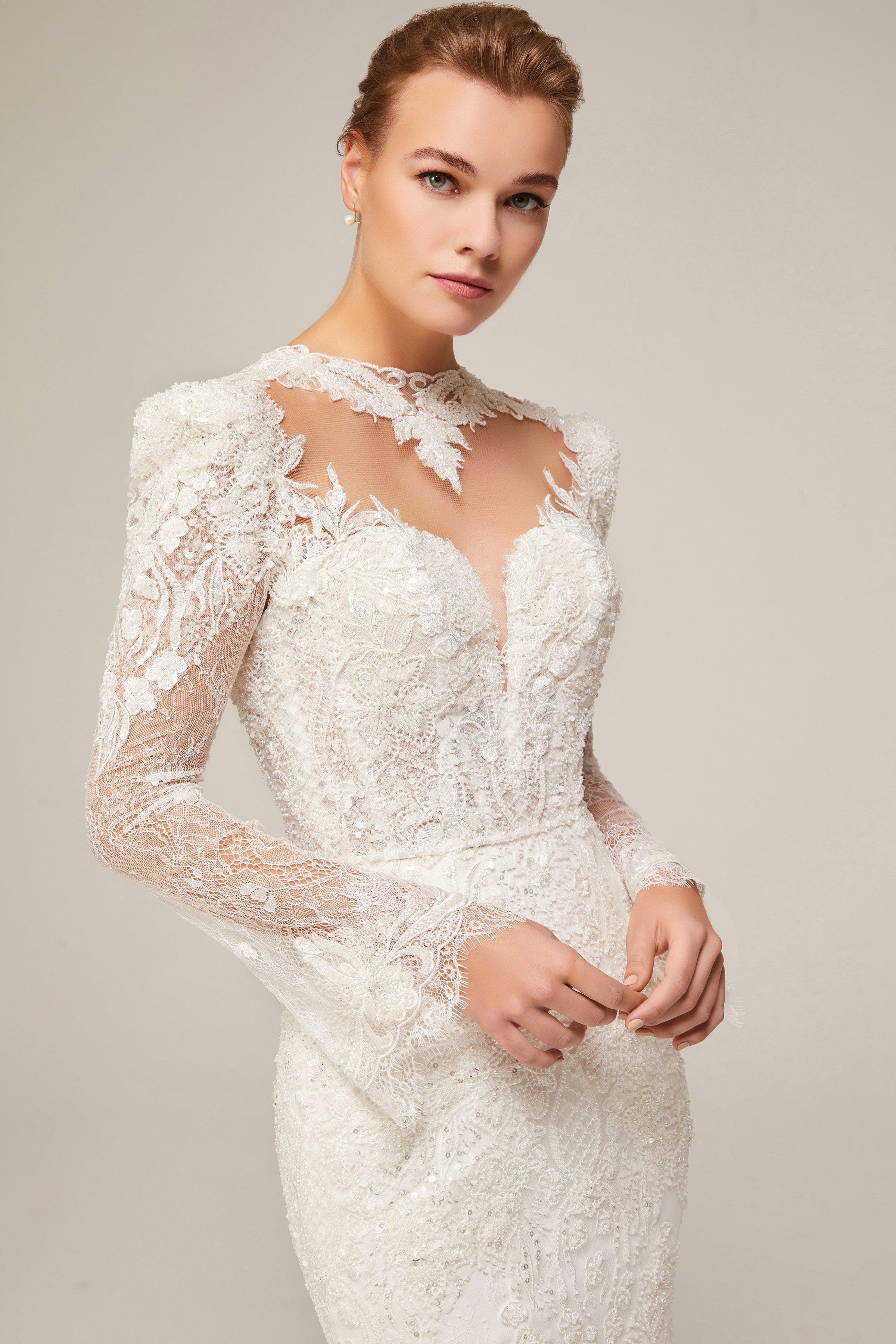 Zendaya Dantel Sırt Dekolteli Balık Gelinlik - Mediha Cambaz Bridal