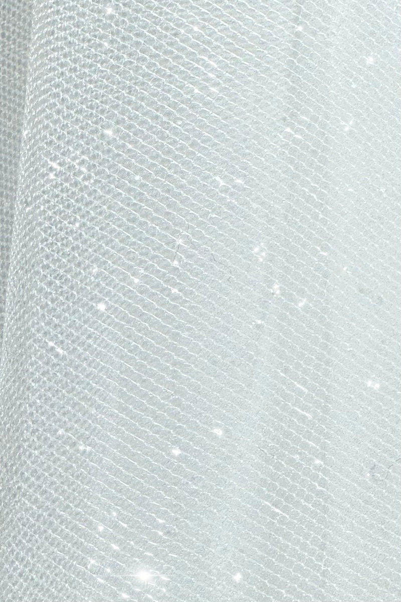Zeo Kırık Beyaz Işıltılı Uzun Tül Duvak - Mediha Cambaz Bridal